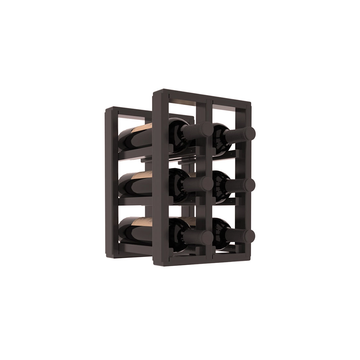 Living Series - 2 Column Countertop Rack in Redwood Black stained with WineSafe™ Satin Sealant