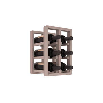 Living Series - 2 Column Countertop Rack in Redwood Greywash stained without WineSafe™ Satin Sealant