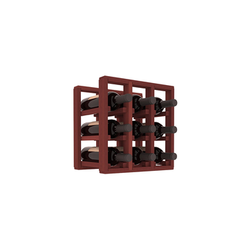 Living Series - 3 Column Countertop Rack in Redwood Cherry stained without WineSafe™ Satin Sealant