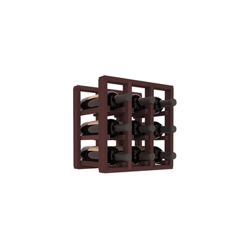 Living Series - 3 Column Countertop Rack in Redwood Walnut stained without WineSafe™ Satin Sealant