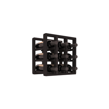 Living Series - 3 Column Countertop Rack in Redwood Black stained without WineSafe™ Satin Sealant