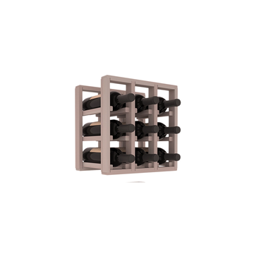 Living Series - 3 Column Countertop Rack in Redwood Greywash stained without WineSafe™ Satin Sealant