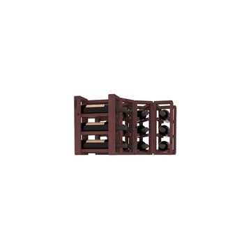Living Series - 4 Column Corner Countertop Rack in Alder Walnut stained without WineSafe™ Satin Sealant