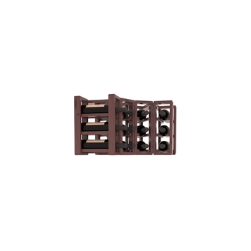 Living Series - 4 Column Corner Countertop Rack in Alder Walnut stained with WineSafe™ Satin Sealant