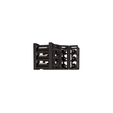 Living Series - 4 Column Corner Countertop Rack in Alder Black stained without WineSafe™ Satin Sealant