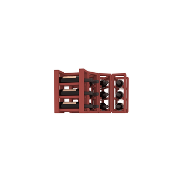 Living Series - 4 Column Corner Countertop Rack in Pine Cherry stained without WineSafe™ Satin Sealant