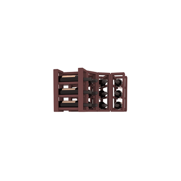 Living Series - 4 Column Corner Countertop Rack in Pine Walnut stained without WineSafe™ Satin Sealant