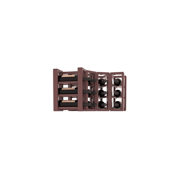 Living Series - 4 Column Corner Countertop Rack in Pine Walnut stained with WineSafe™ Satin Sealant