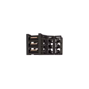 Living Series - 4 Column Corner Countertop Rack in Pine Black stained without WineSafe™ Satin Sealant