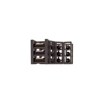 Living Series - 4 Column Corner Countertop Rack in Pine Black stained with WineSafe™ Satin Sealant