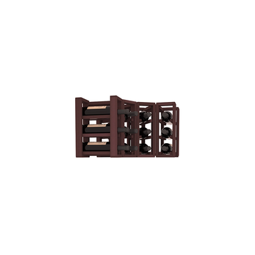 Living Series - 4 Column Corner Countertop Rack in Redwood Walnut stained without WineSafe™ Satin Sealant