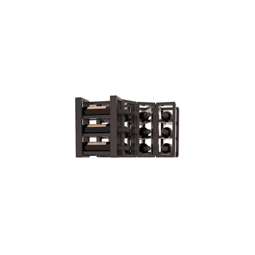 Living Series - 4 Column Corner Countertop Rack in Redwood Black stained with WineSafe™ Satin Sealant