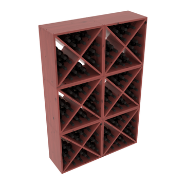 Living Series - 144 Bottle Wine Cube in Alder Cherry stained with WineSafe™ Satin Sealant