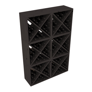 Living Series - 144 Bottle Wine Cube in Alder Black stained without WineSafe™ Satin Sealant
