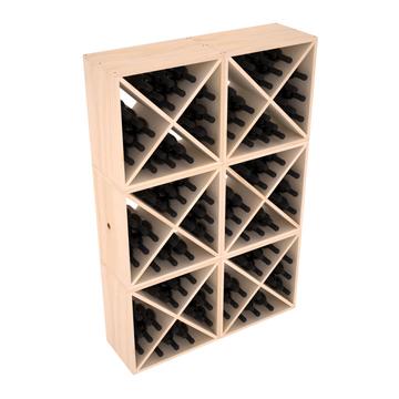 Living Series - 144 Bottle Wine Cube in Pine Unstained without WineSafe™ Satin Sealant