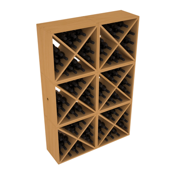 Living Series - 144 Bottle Wine Cube in Pine Oak stained without WineSafe™ Satin Sealant