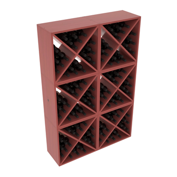 Living Series - 144 Bottle Wine Cube in Pine Cherry stained with WineSafe™ Satin Sealant