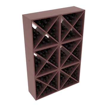 Living Series - 144 Bottle Wine Cube in Pine Walnut stained with WineSafe™ Satin Sealant