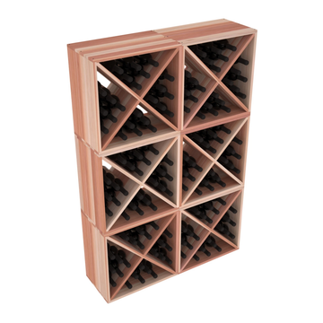 Living Series - 144 Bottle Wine Cube in Redwood Unstained without WineSafe™ Satin Sealant