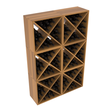 Living Series - 144 Bottle Wine Cube in Redwood Oak stained with WineSafe™ Satin Sealant