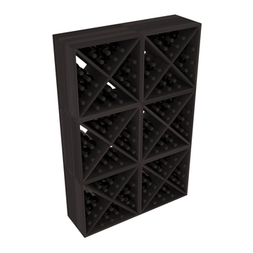 Living Series - 144 Bottle Wine Cube in Redwood Black stained without WineSafe™ Satin Sealant