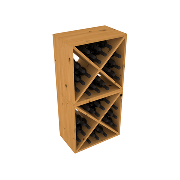 Living Series - 48 Bottle Wine Cube in Alder Oak stained without WineSafe™ Satin Sealant
