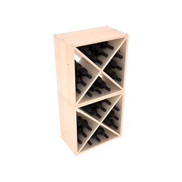 Living Series - 48 Bottle Wine Cube in Pine Unstained with WineSafe™ Satin Sealant