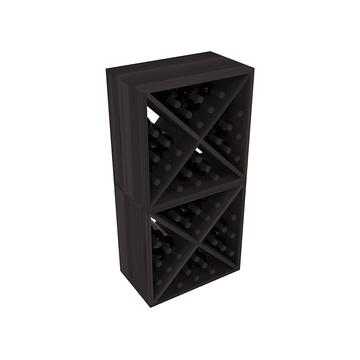 Living Series - 48 Bottle Wine Cube in Redwood Black stained without WineSafe™ Satin Sealant