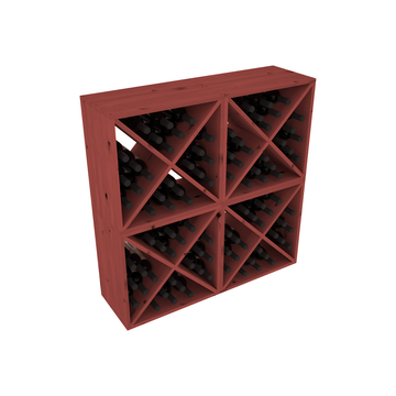 Living Series - 96 Bottle Wine Cube in Alder Cherry stained without WineSafe™ Satin Sealant