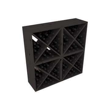 Living Series - 96 Bottle Wine Cube in Alder Black stained without WineSafe™ Satin Sealant