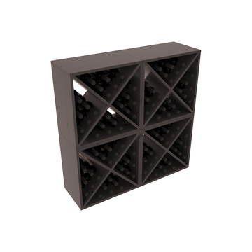 Living Series - 96 Bottle Wine Cube in Alder Black stained with WineSafe™ Satin Sealant