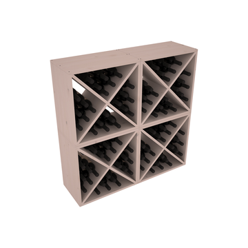 Living Series - 96 Bottle Wine Cube in Alder Greywash stained without WineSafe™ Satin Sealant