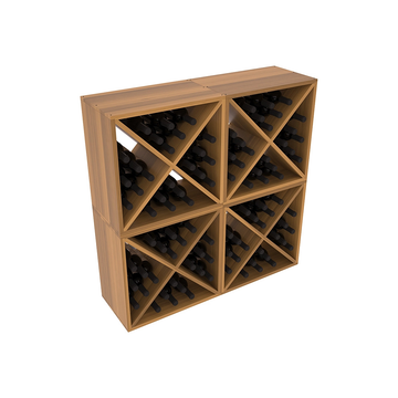 Living Series - 96 Bottle Wine Cube in Redwood Oak stained with WineSafe™ Satin Sealant