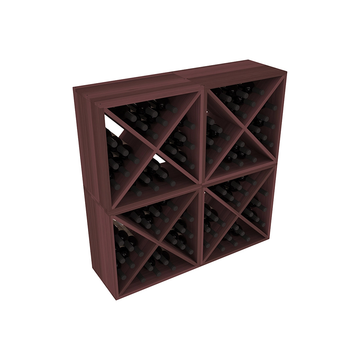 Living Series - 96 Bottle Wine Cube in Redwood Walnut stained without WineSafe™ Satin Sealant