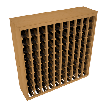 Living Series - 100 Bottle Deluxe Rack in Pine Oak stained without WineSafe™ Satin Sealant
