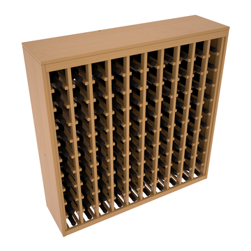 Living Series - 100 Bottle Deluxe Rack in Pine Oak stained with WineSafe™ Satin Sealant