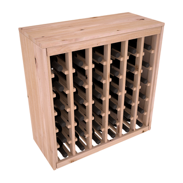 Living Series - 36 Bottle Deluxe Rack in Alder Unstained without WineSafe™ Satin Sealant