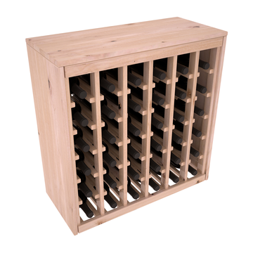 Living Series - 36 Bottle Deluxe Rack in Alder Unstained with WineSafe™ Satin Sealant
