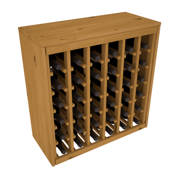 Living Series - 36 Bottle Deluxe Rack in Alder Oak stained without WineSafe™ Satin Sealant
