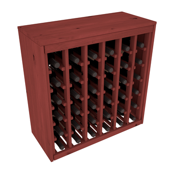 Living Series - 36 Bottle Deluxe Rack in Alder Cherry stained without WineSafe™ Satin Sealant