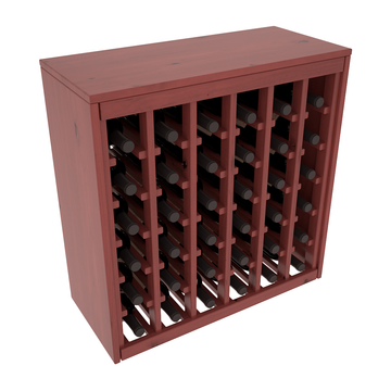 Living Series - 36 Bottle Deluxe Rack in Alder Cherry stained with WineSafe™ Satin Sealant