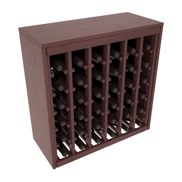 Living Series - 36 Bottle Deluxe Rack in Alder Walnut stained with WineSafe™ Satin Sealant