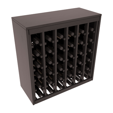 Living Series - 36 Bottle Deluxe Rack in Alder Black stained with WineSafe™ Satin Sealant