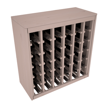Living Series - 36 Bottle Deluxe Rack in Alder Greywash stained without WineSafe™ Satin Sealant