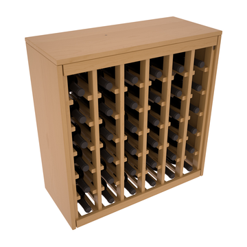 Living Series - 36 Bottle Deluxe Rack in Pine Oak stained with WineSafe™ Satin Sealant