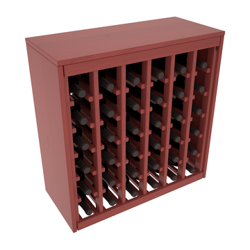 Living Series - 36 Bottle Deluxe Rack in Pine Cherry stained with WineSafe™ Satin Sealant