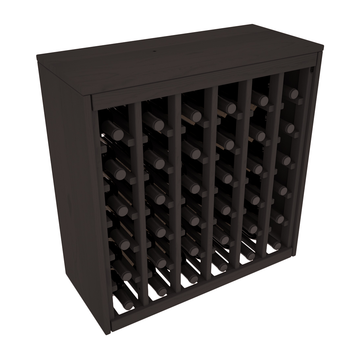 Living Series - 36 Bottle Deluxe Rack in Pine Black stained without WineSafe™ Satin Sealant