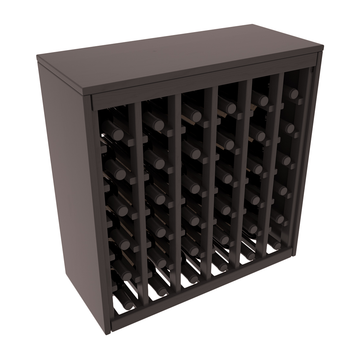 Living Series - 36 Bottle Deluxe Rack in Pine Black stained with WineSafe™ Satin Sealant