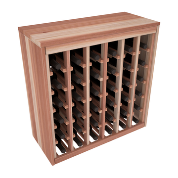 Living Series - 36 Bottle Deluxe Rack in Redwood Unstained without WineSafe™ Satin Sealant