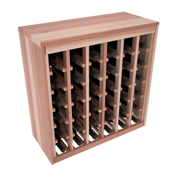 Living Series - 36 Bottle Deluxe Rack in Redwood Oak stained without WineSafe™ Satin Sealant